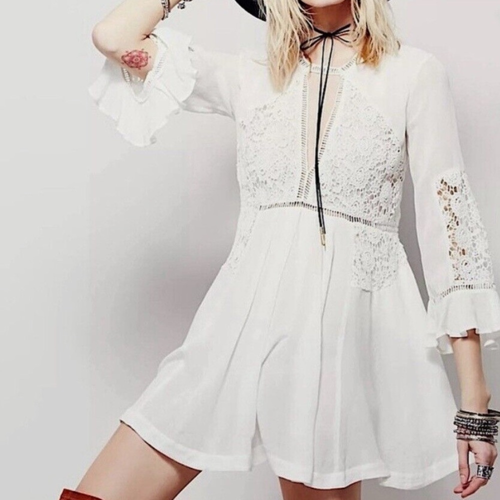 Free people Wildest Dreams lace tunic dress